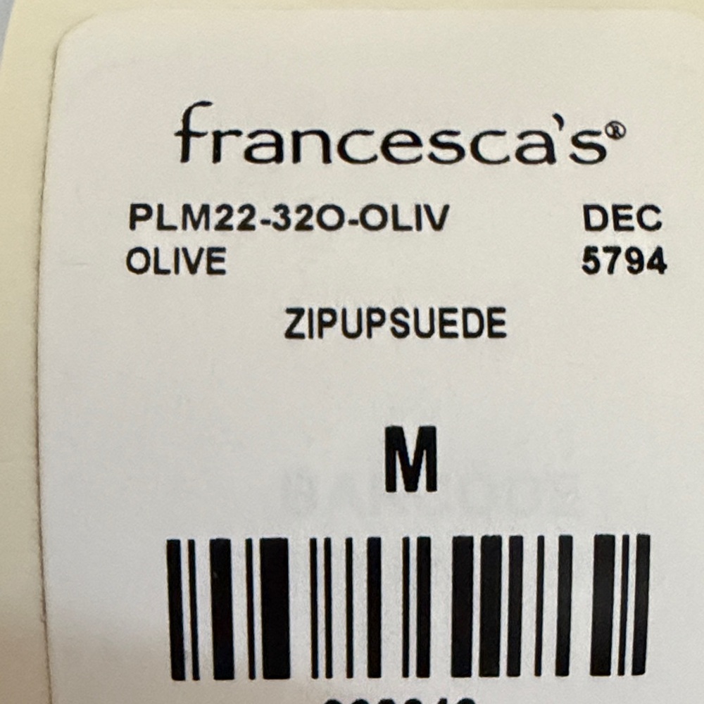 Francesca's Collections Green Faux Suede Jacket - Picture 5 of 7